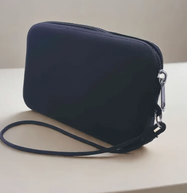 Bolsa de silicone azul escura à prova de água