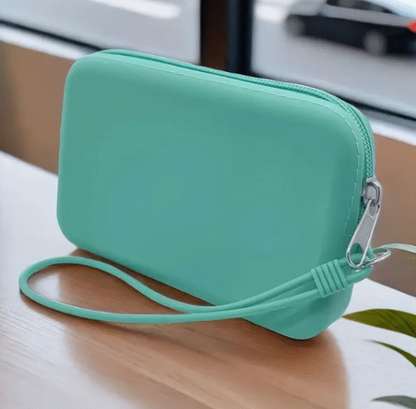 Bolsa de silicone verde à prova de água