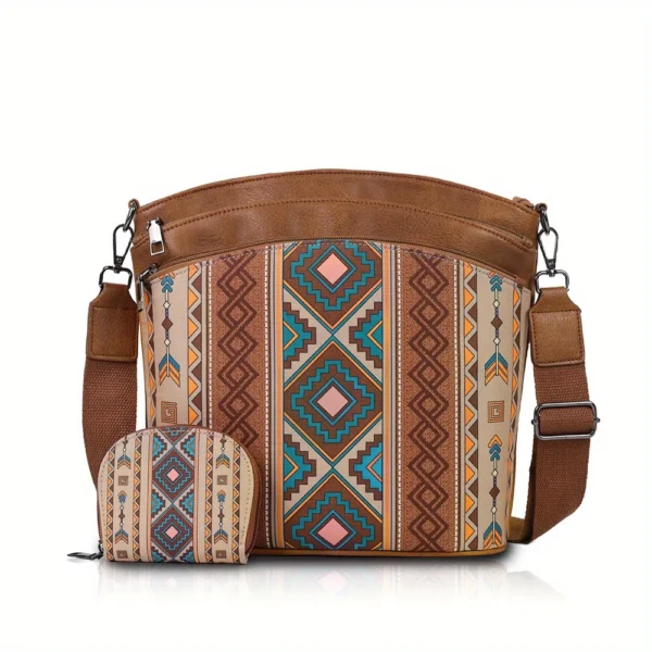 Mala Étnica Feminina com Padrão Tribal – Inclui Bolsinha