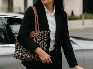 Mala Tote Animal Print Preta