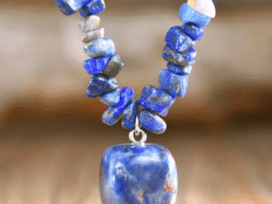 Colar de Lápis‑Lazúli Natural com Pendente – Sabedoria & Intuição