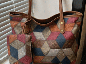 Mala Tote Patchwork Multicolor com Porta-moedas – Casual & Prática