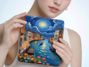 Capa para Kobo Libra Colour 7” – Design Veneza Noturna com Auto Wake/Sleep 🌙✨