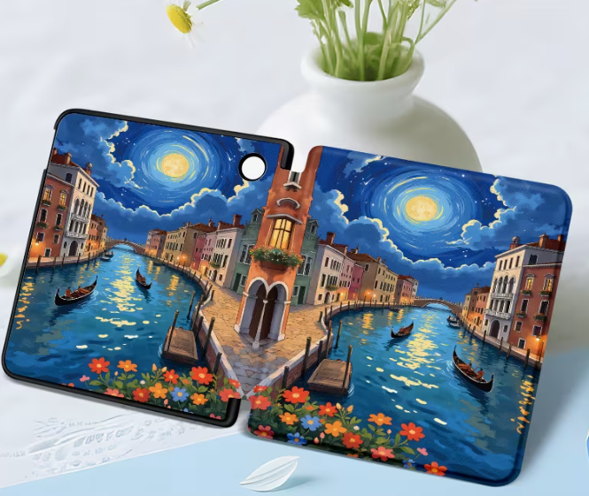 Capa para Kobo Libra Colour 7” – Design Veneza Noturna com Auto Wake/Sleep 🌙✨ - Image 2