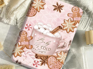 Capa para Kindle Paperwhite 5 – Design “Baby It’s Cold Outside” com Auto Sleep 🎄☕